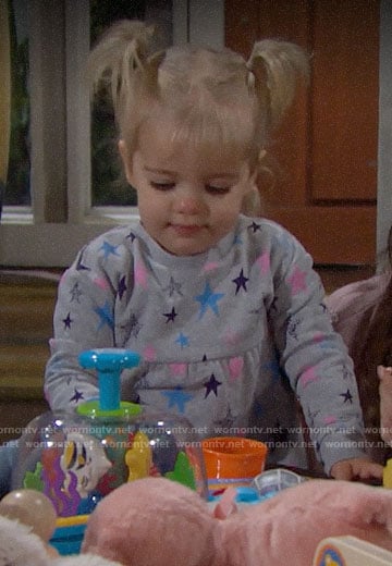 Kelly's star print sweater on The Bold and the Beautiful
