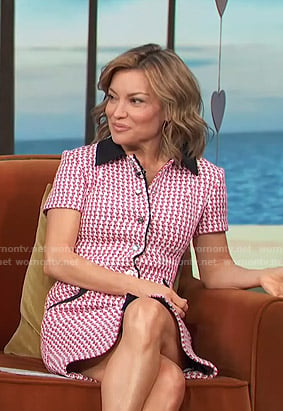 Kit's red tweed shirtdress on Access Hollywood