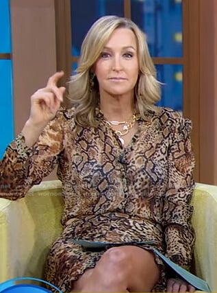 Lara's animal print mini dress on Good Morning America