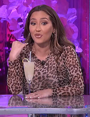 Adrienne's leopard midi dress on The Real