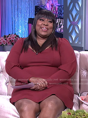 Loni's red puff sleeve dress on The Real