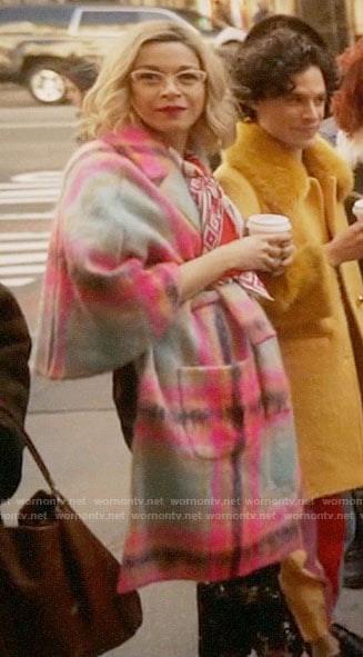 Pepper's plaid coat on Katy Keene