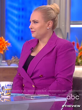 Meghan's purple double breasted blazer on The View