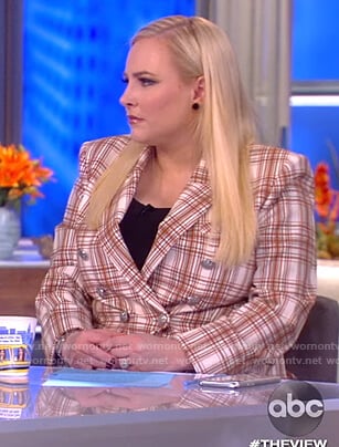 Meghan's plaid blazer and pants on The View