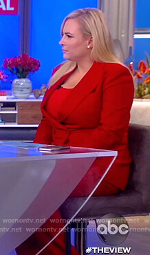 Meghan's red blazer and pants on The View