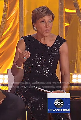 Robin's sequin peplum jumpsuit on Good Morning America