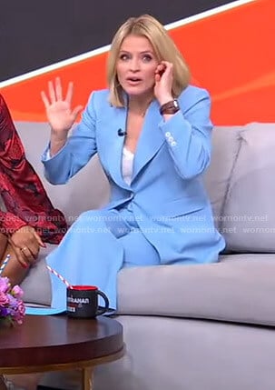 Sara's light blue suit on GMA Strahan Sara And Keke