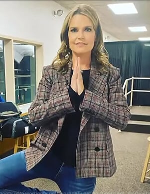 Savannah's grey plaid blazer on Today