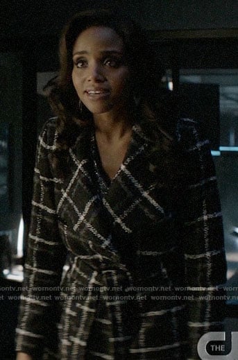 Sophie's checked wrap coat on Batwoman