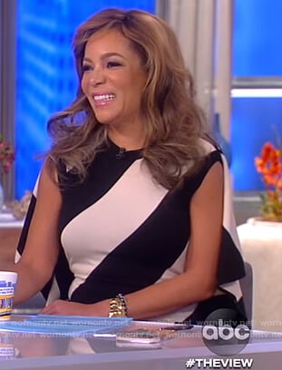 Sunny's stripe cape maxi dress on The View