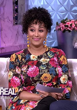 Tamera's floral mini dress on The Real