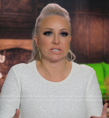 Margaret's white sequin mini dress on The Real Housewives of New Jersey