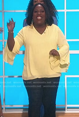 Sheryl's bell sleeve top on The Talk