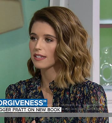Katherine Schwarzenegger's navy floral dress on Today