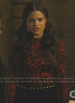 Maggie's red leopard top on Charmed
