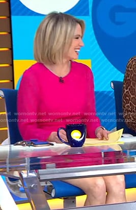 Amy's pink polka dot dress on Good Morning America