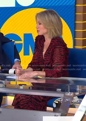Amy's red zebra print dress on Good Morning America