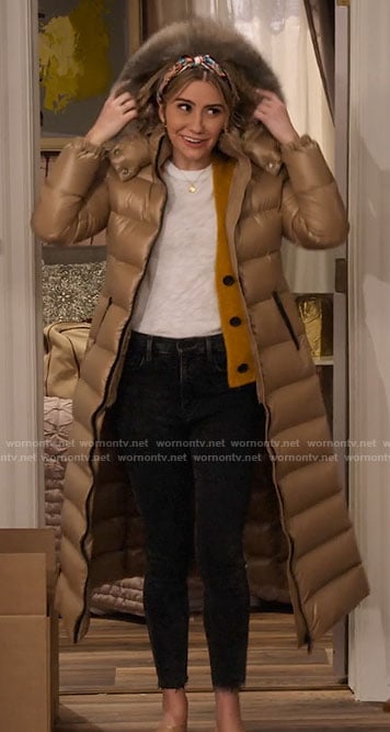 Ava's long puffer coat on The Expanding Universe of Ashley Garcia