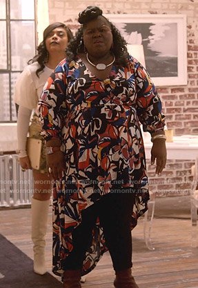 Becky's floral wrap dress on Empire