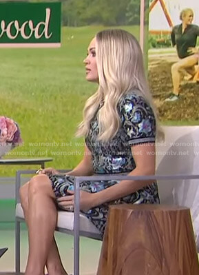 Carrie Underwood's metallic floral dress on Today