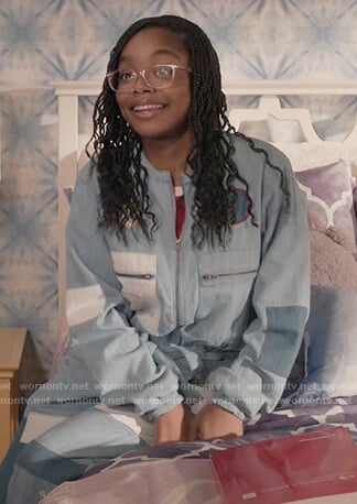 Diane's denim patchwork jumpsuit on Black-ish