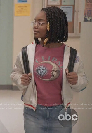 Diane's pink moon eclipse tee on Black-ish