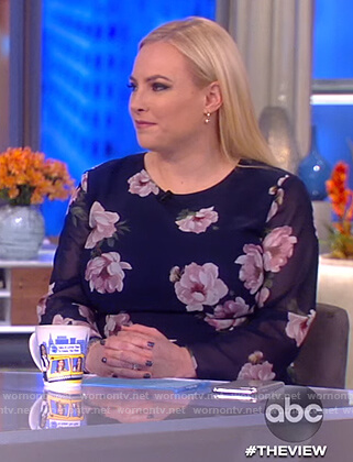 Meghan's floral flare midi dress on The View