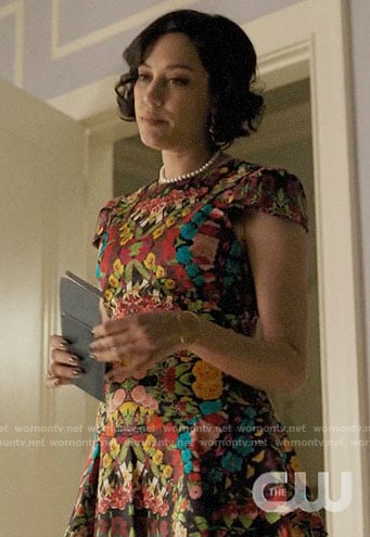 Hermosa's kaleidoscope floral print dress on Riverdale