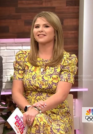 Jenna's yellow monkey print dress on Today