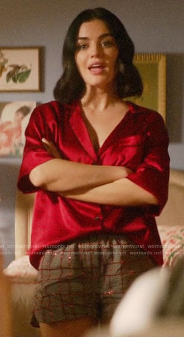 Katy's red pajama shirt on Katy Keene