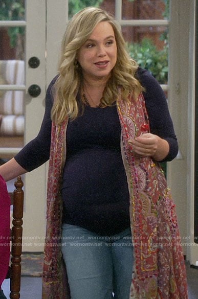 Kristin's paisley fringe trim vest on Last Man Standing