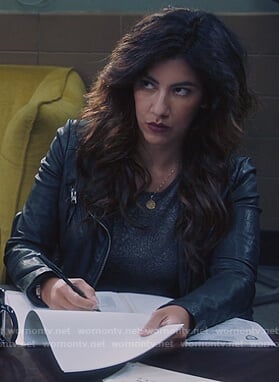 Rosa's gray leopard tee on Brooklyn Nine-Nine