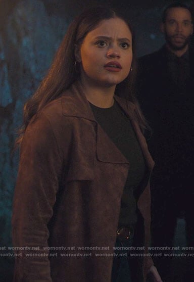 Maggie's tan suede coat on Charmed