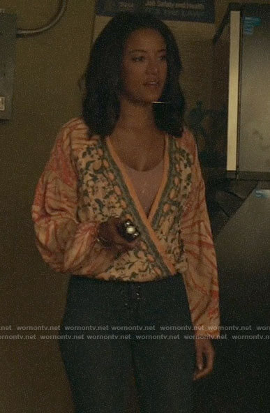 Maria's mixed print top on Roswell New Mexico