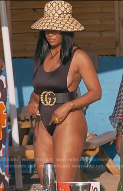 Marlo Hampton's black swimsuit on The Real Housewives of Atlanta