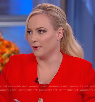 Meghan's red button peplum top on The View