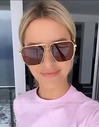 Morgan's hexagon-frame sunglasses on E! News Necessary Realness