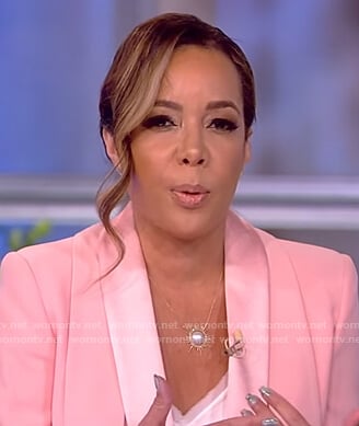 Sunny's pink belted blazer on The View