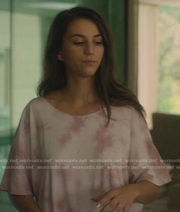 Rebeca's pink tie dye tee on Elite