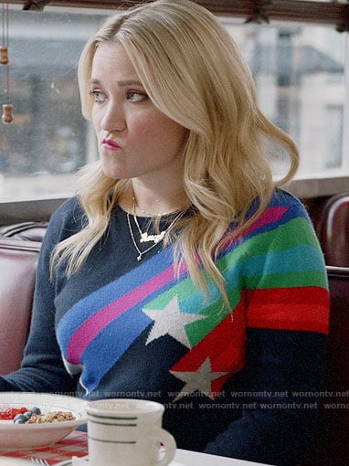 Roxy's shooting star sweater on Almost Family