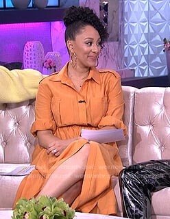 Tamra's orange shirtdress on The Real