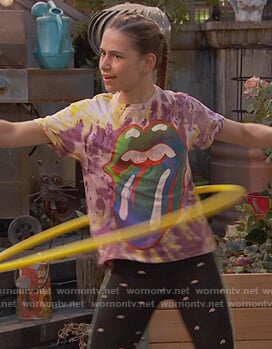Tess's tie dye tongue tee on Ravens Home