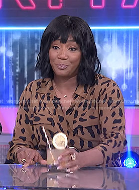 Tiffany Haddish's leopard print shirtdress on The Real