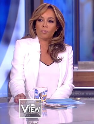 Sunny's white blazer and fringe cami on The View