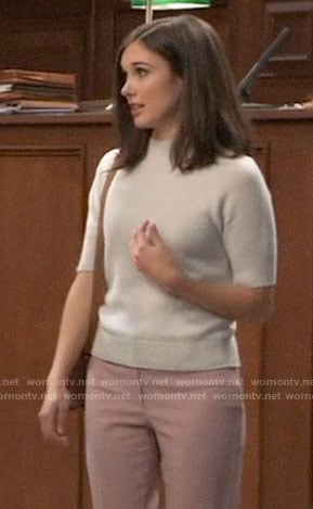 Willow's short sleeve sweater on General Hospital