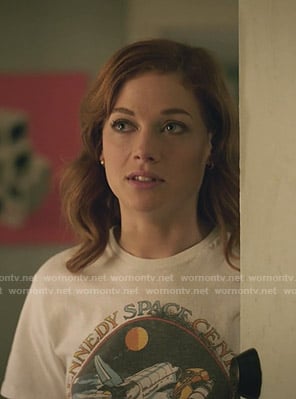 Zoey's Kennedy Space center NASA print tee on Zoeys Extraordinary Playlist