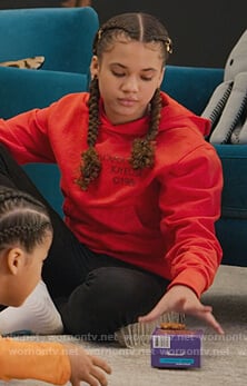 Izzy's red hoodie on BlackAF