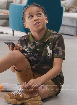 Kam's camo polo on BlackAF