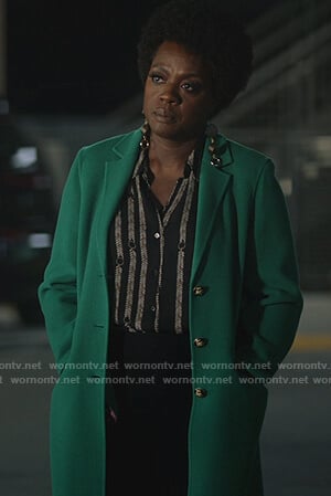 Annalise's green coat on How to Get Away with Murder