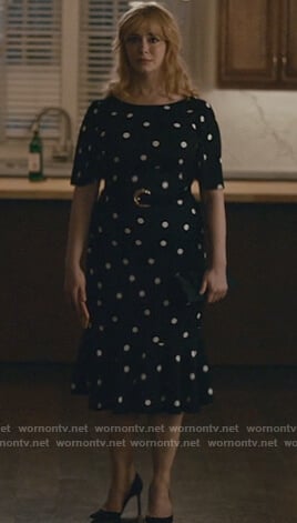 Beth's black polka dot dress on Good Girls